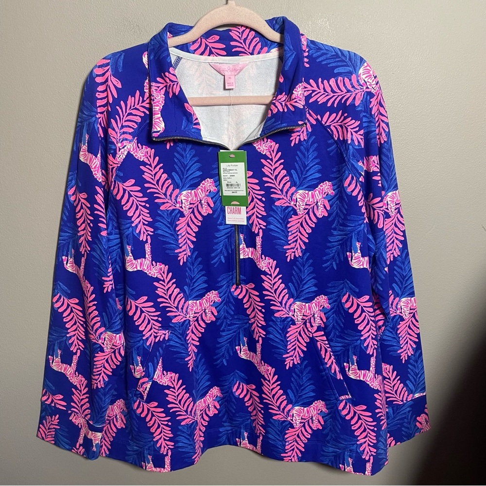 Lilly Pulitzer Skipper Popover Zebra Pullover UPF 50+ NWT $98 Retail - Picture 8 of 13